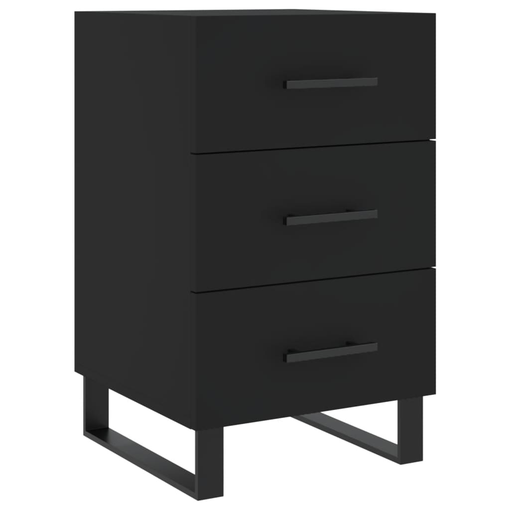 Nachttisch Schwarz 40x40x66 cm Holzwerkstoff