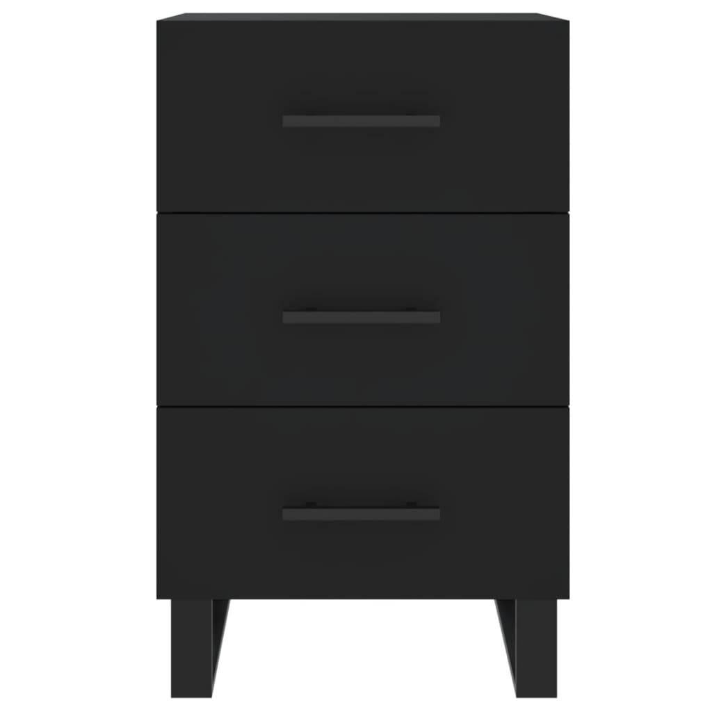 Nachttisch Schwarz 40x40x66 cm Holzwerkstoff