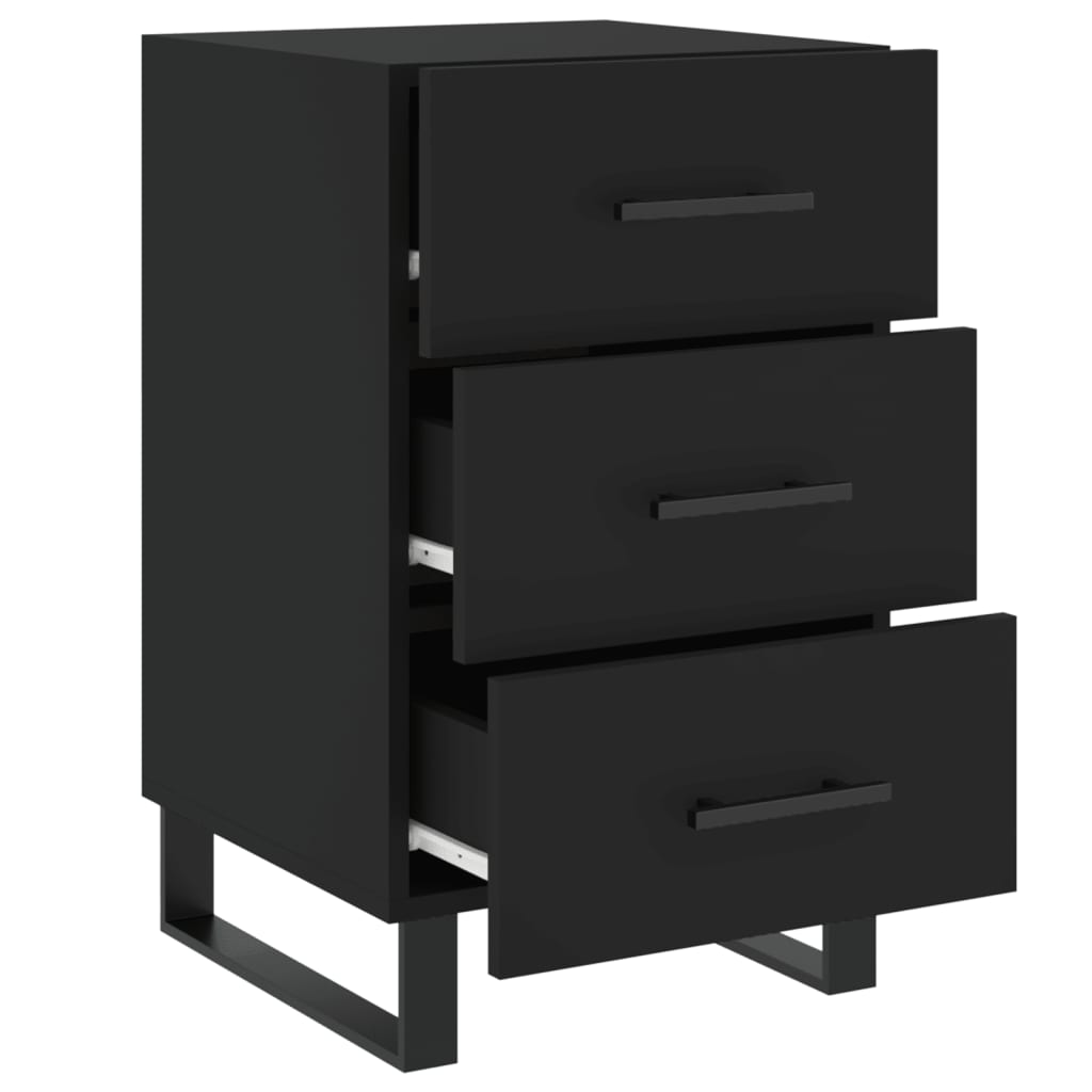 Nachttisch Schwarz 40x40x66 cm Holzwerkstoff