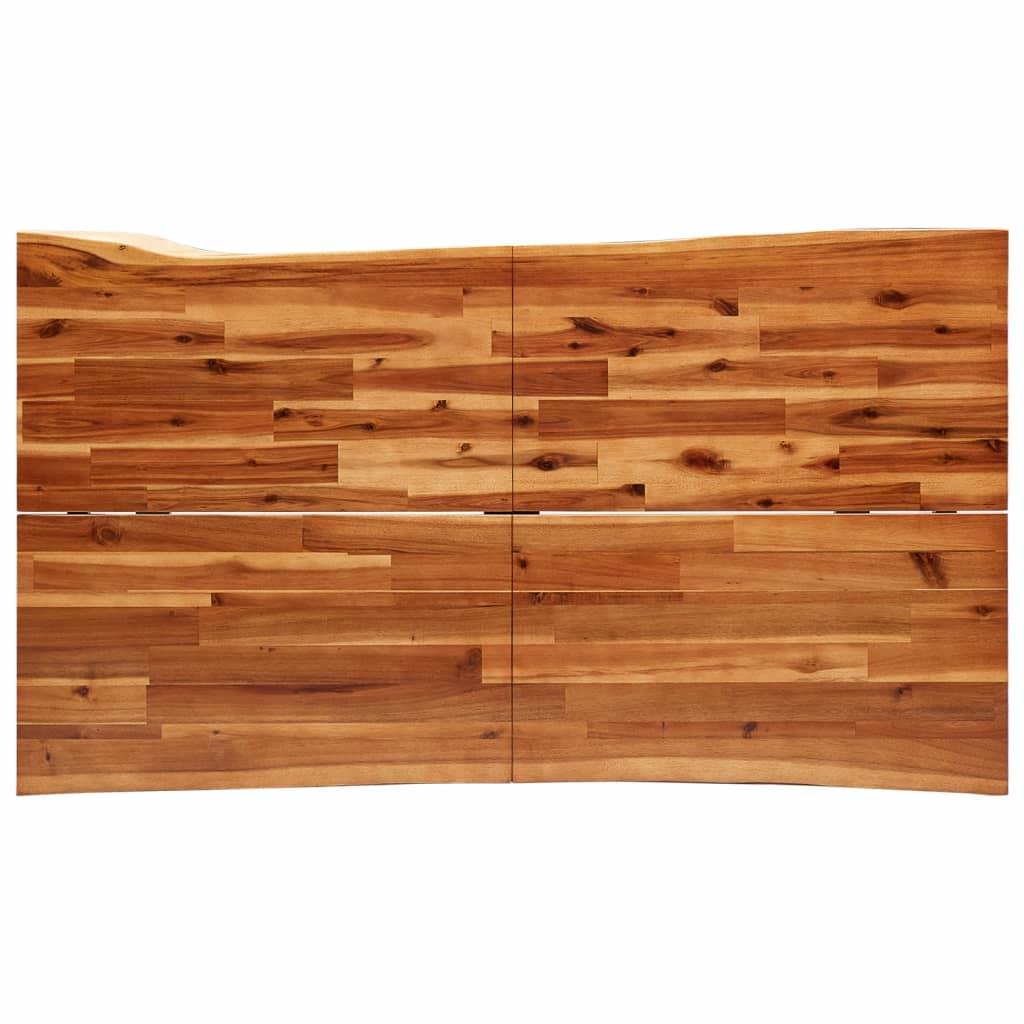 Esstisch Baumkante 140x80x75 cm Massivholz Akazie