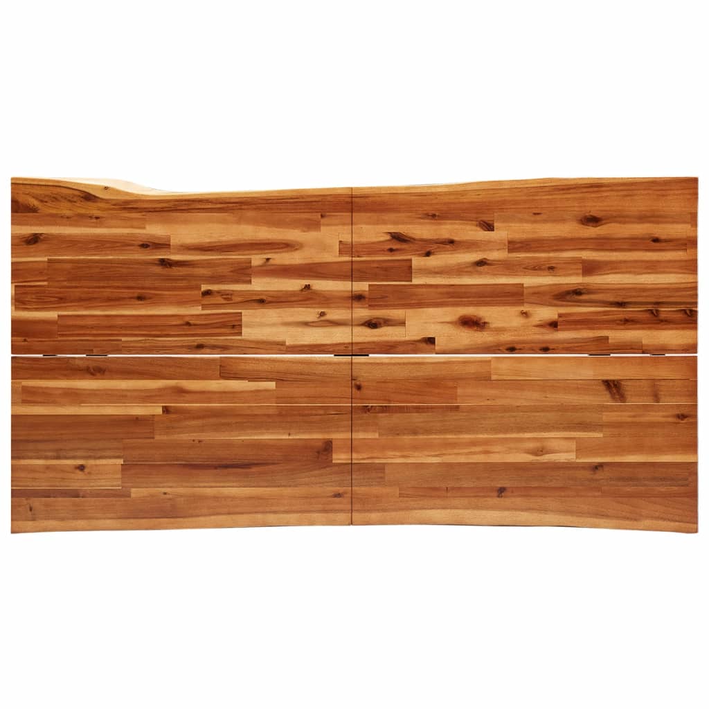 Esstisch Baumkante 160x80x75 cm Massivholz Akazie