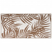 Thumbnail for Outdoor-Teppich Braun und Weiß 100 x 200 cm