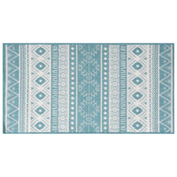 Thumbnail for Outdoor-Teppich Aquablau und Weiß 80x150 cm