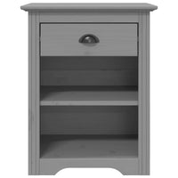 Thumbnail for Nachttisch BODO Grau 53x38,5x66 cm Massivholz Kiefer