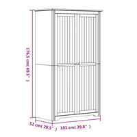 Thumbnail for Kleiderschrank BODO Weiß 101x52x176,5 cm Massivholz Kiefer