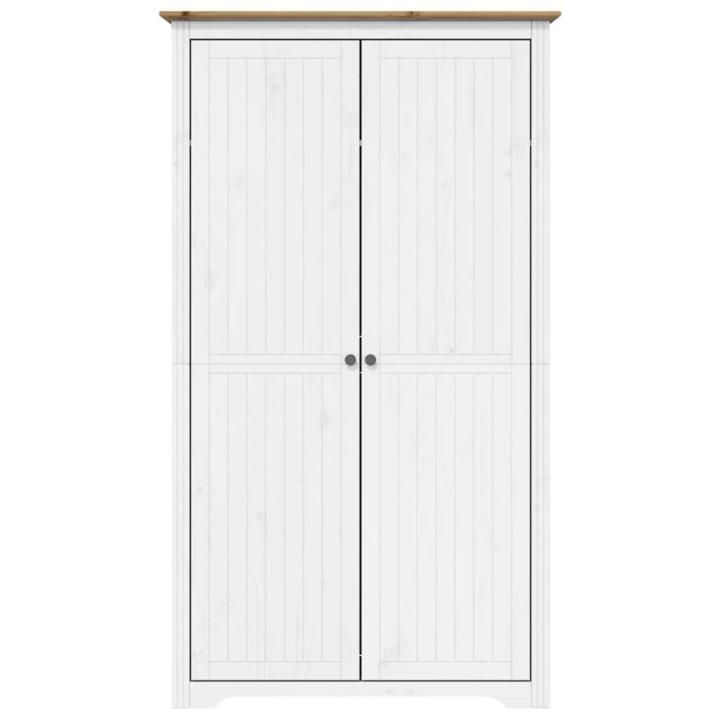 Kleiderschrank BODO Weiß & Braun 101x52x176,5 cm Kiefernholz