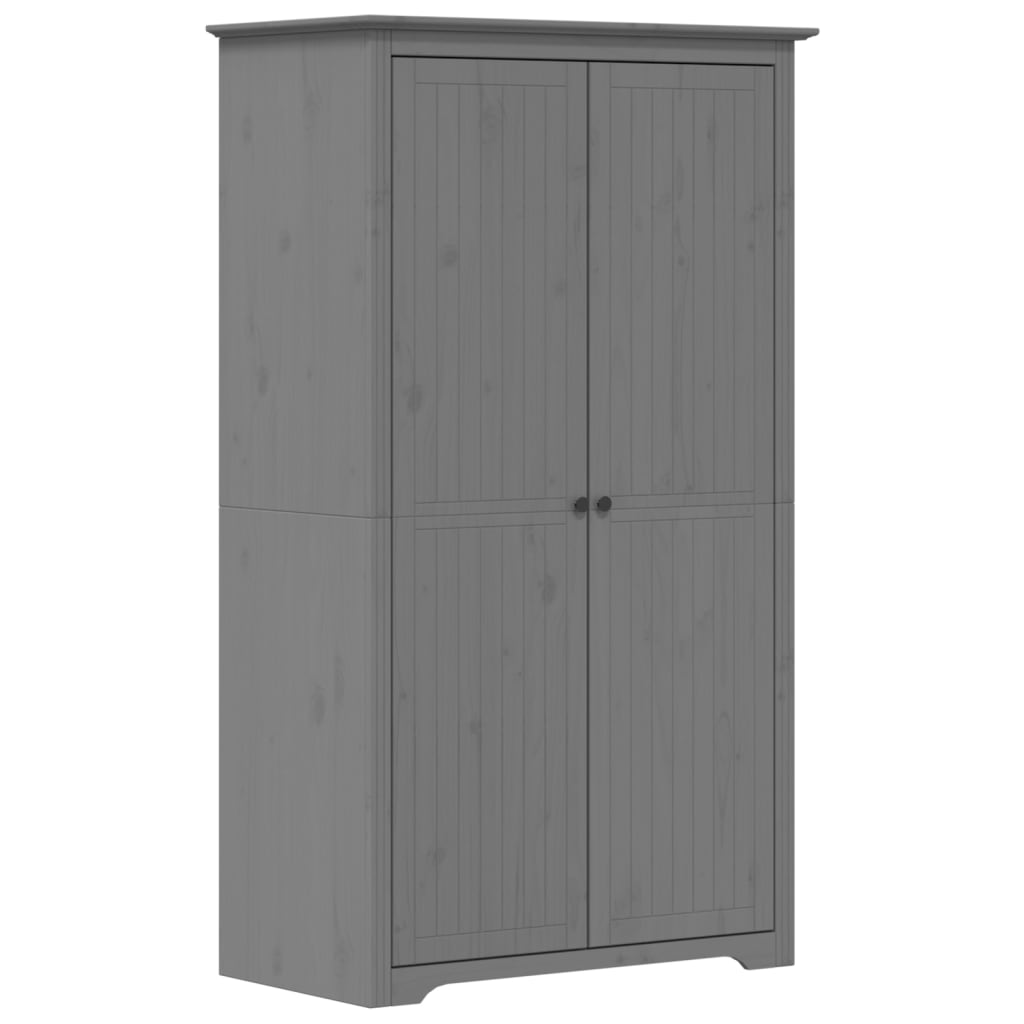 Kleiderschrank BODO Grau 101x52x176,5 cm Massivholz Kiefer