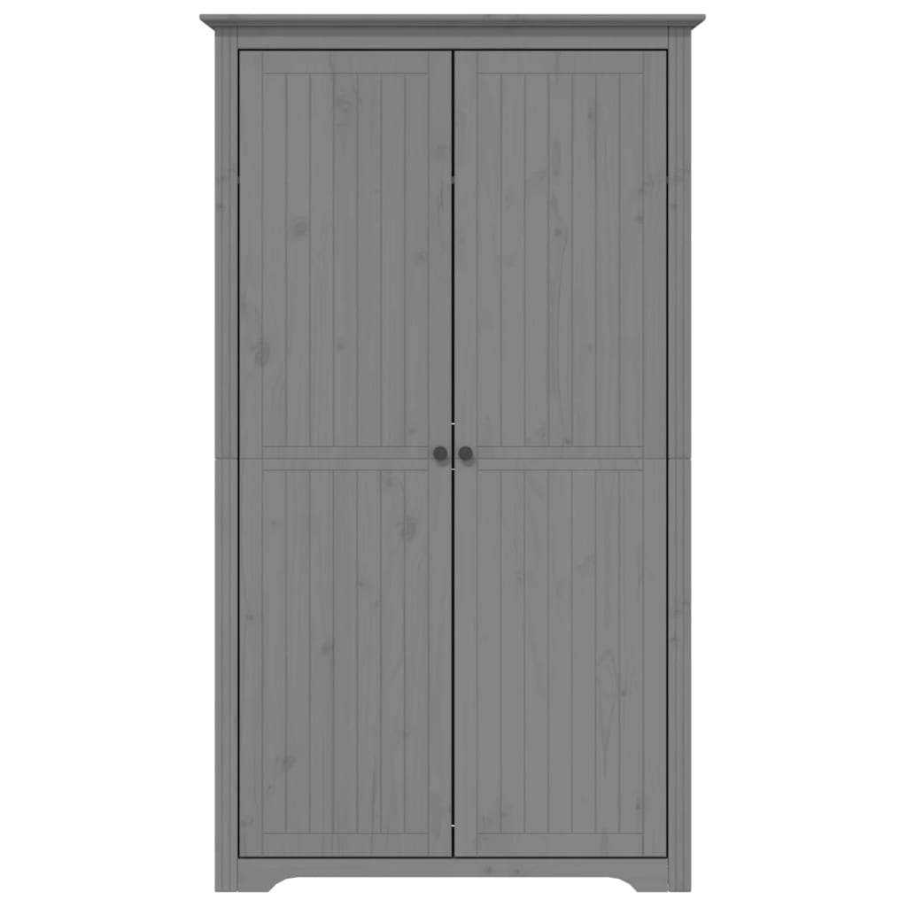 Kleiderschrank BODO Grau 101x52x176,5 cm Massivholz Kiefer