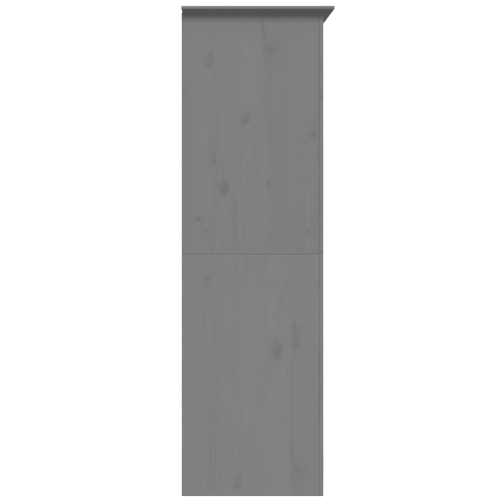 Kleiderschrank BODO Grau 101x52x176,5 cm Massivholz Kiefer