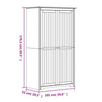 Thumbnail for Kleiderschrank BODO Grau 101x52x176,5 cm Massivholz Kiefer