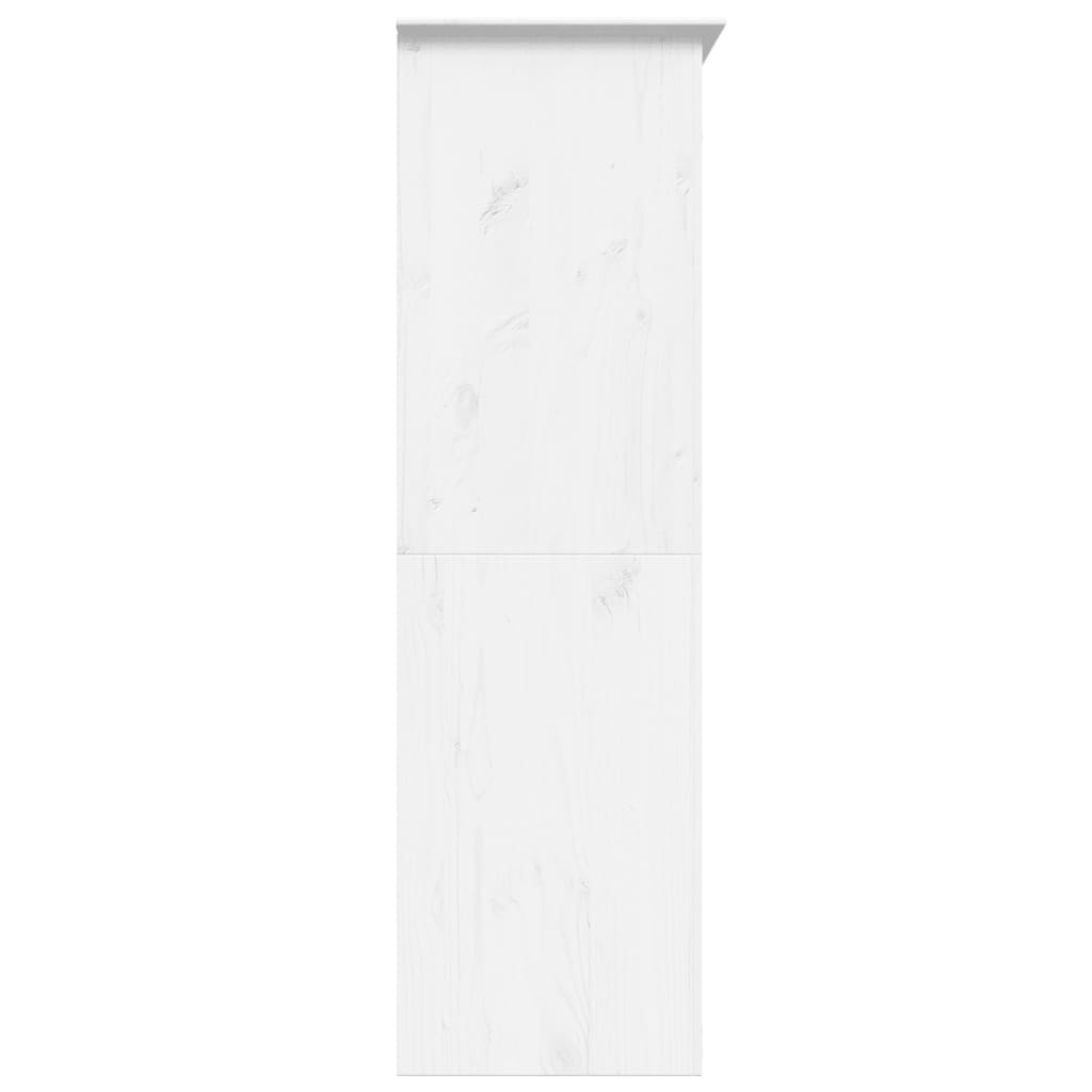 Kleiderschrank BODO Weiß 151,5x52x176,5 cm Massivholz Kiefer