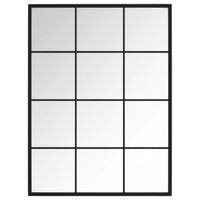 Thumbnail for Wandspiegel 2 Stk. Schwarz 80x60 cm Metall