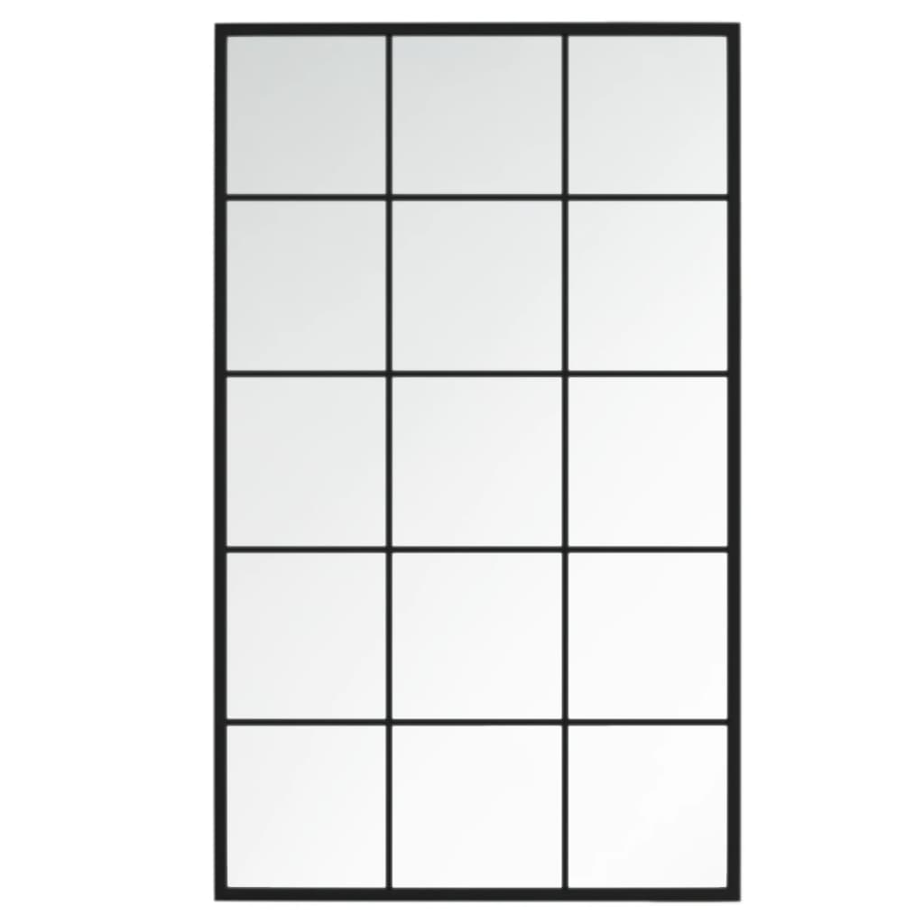 Wandspiegel 2 Stk. Schwarz 100x60 cm Metall
