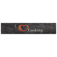 Thumbnail for Küchenteppich Waschbar Cooking Schwarz 60x300 cm Samt