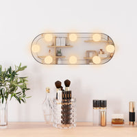 Thumbnail for Wandspiegel mit LED-Leuchten 15x40 cm Glas Oval
