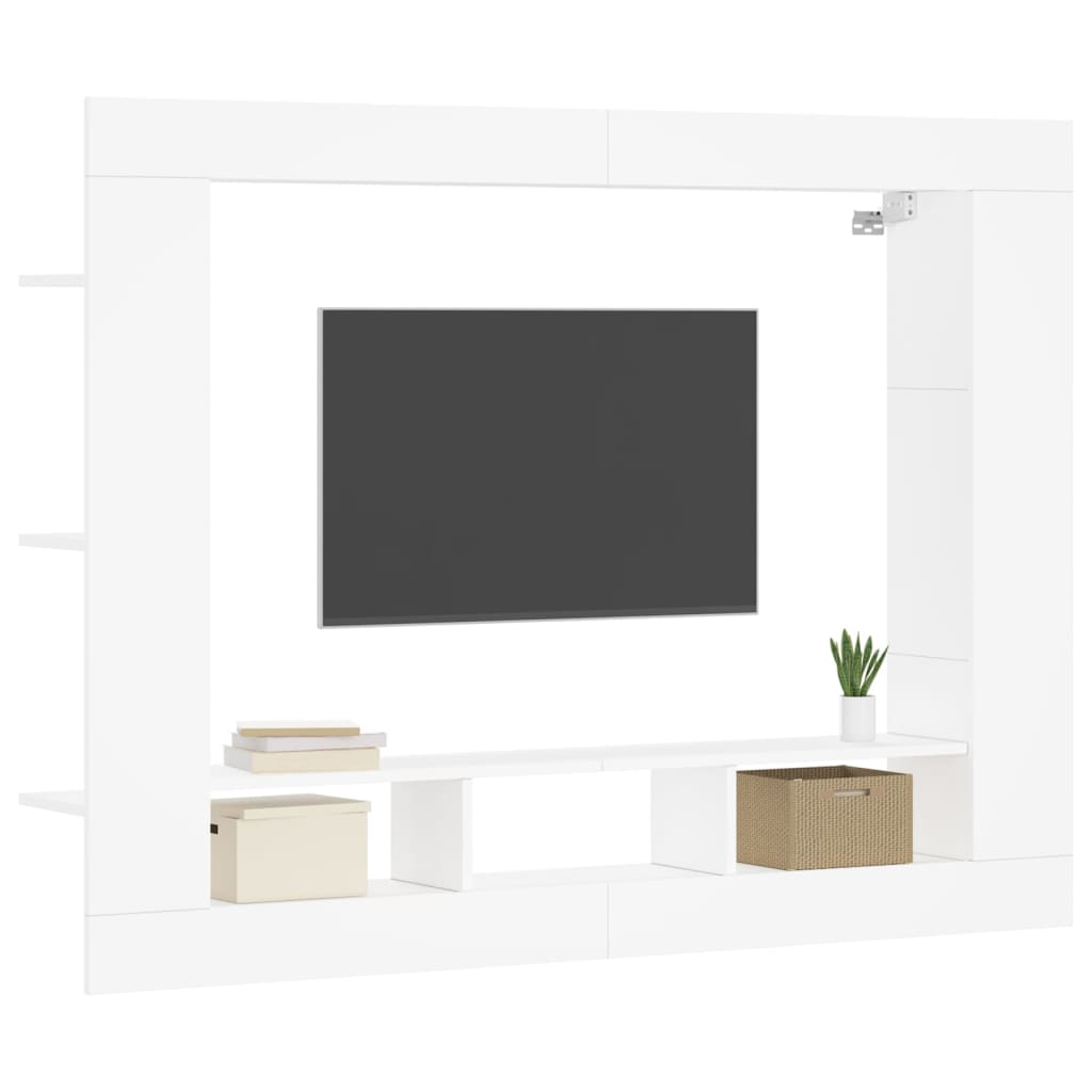 TV-Schrank Weiß 152x22x113 cm Holzwerkstoff
