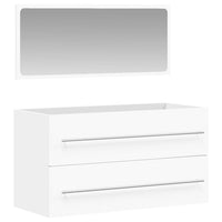 Thumbnail for Badschrank mit Spiegel Weiß Holzwerkstoff