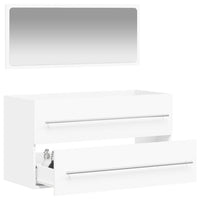 Thumbnail for Badschrank mit Spiegel Weiß Holzwerkstoff