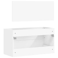Thumbnail for Badschrank mit Spiegel Weiß Holzwerkstoff