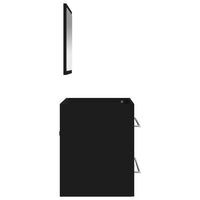 Thumbnail for Badschrank mit Spiegel Schwarz Holzwerkstoff
