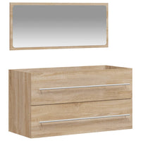 Thumbnail for Badschrank mit Spiegel Sonoma-Eiche Holzwerkstoff