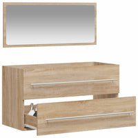 Thumbnail for Badschrank mit Spiegel Sonoma-Eiche Holzwerkstoff
