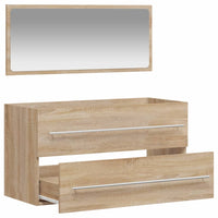 Thumbnail for Badschrank mit Spiegel Sonoma-Eiche Holzwerkstoff