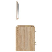 Thumbnail for Badschrank mit Spiegel Sonoma-Eiche Holzwerkstoff