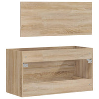 Thumbnail for Badschrank mit Spiegel Sonoma-Eiche Holzwerkstoff