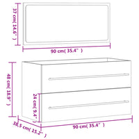 Thumbnail for Badschrank mit Spiegel Sonoma-Eiche Holzwerkstoff