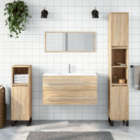 Thumbnail for Badschrank mit Spiegel Sonoma-Eiche Holzwerkstoff