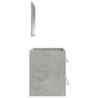 Thumbnail for Badschrank mit Spiegel Betongrau Holzwerkstoff