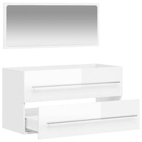 Thumbnail for Badschrank mit Spiegel Hochglanz-Weiß Holzwerkstoff