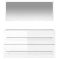 Thumbnail for Badschrank mit Spiegel Hochglanz-Weiß Holzwerkstoff