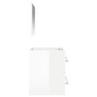 Thumbnail for Badschrank mit Spiegel Hochglanz-Weiß Holzwerkstoff
