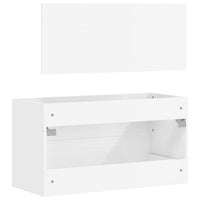 Thumbnail for Badschrank mit Spiegel Hochglanz-Weiß Holzwerkstoff