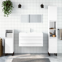 Thumbnail for Badschrank mit Spiegel Hochglanz-Weiß Holzwerkstoff