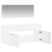 Thumbnail for Badschrank mit Spiegel Weiß Holzwerkstoff