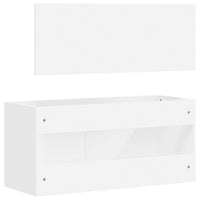 Thumbnail for Badschrank mit Spiegel Weiß Holzwerkstoff