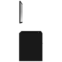 Thumbnail for Badschrank mit Spiegel Schwarz Holzwerkstoff