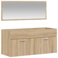 Thumbnail for Badschrank mit Spiegel Sonoma-Eiche Holzwerkstoff