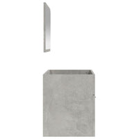 Thumbnail for Badschrank mit Spiegel Betongrau Holzwerkstoff