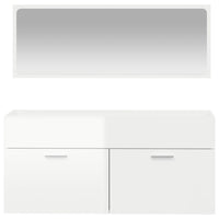 Thumbnail for Badschrank mit Spiegel Hochglanz-Weiß Holzwerkstoff