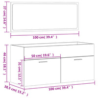 Thumbnail for Badschrank mit Spiegel Hochglanz-Weiß Holzwerkstoff
