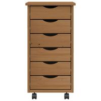 Thumbnail for Rollschrank mit Schubladen MOSS Honigbraun Massivholz Kiefer