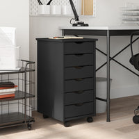 Thumbnail for Rollschrank mit Schubladen MOSS Grau Massivholz Kiefer