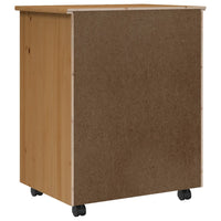 Thumbnail for Rollschrank mit Schubladen MOSS Honigbraun Massivholz Kiefer
