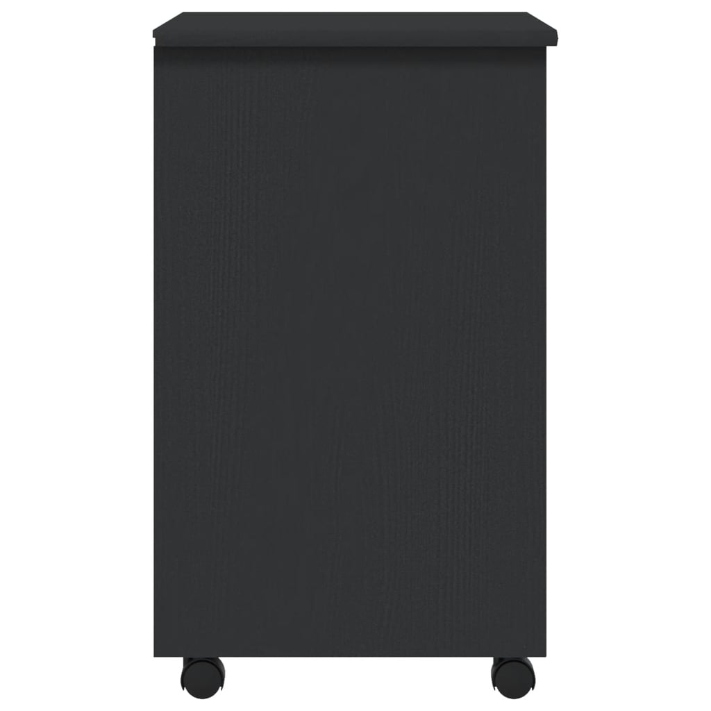 Rollschrank mit Schubladen MOSS Grau Massivholz Kiefer