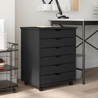 Thumbnail for Rollschrank mit Schubladen MOSS Grau Massivholz Kiefer