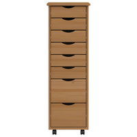 Thumbnail for Rollschrank mit Schubladen MOSS Honigbraun Massivholz Kiefer
